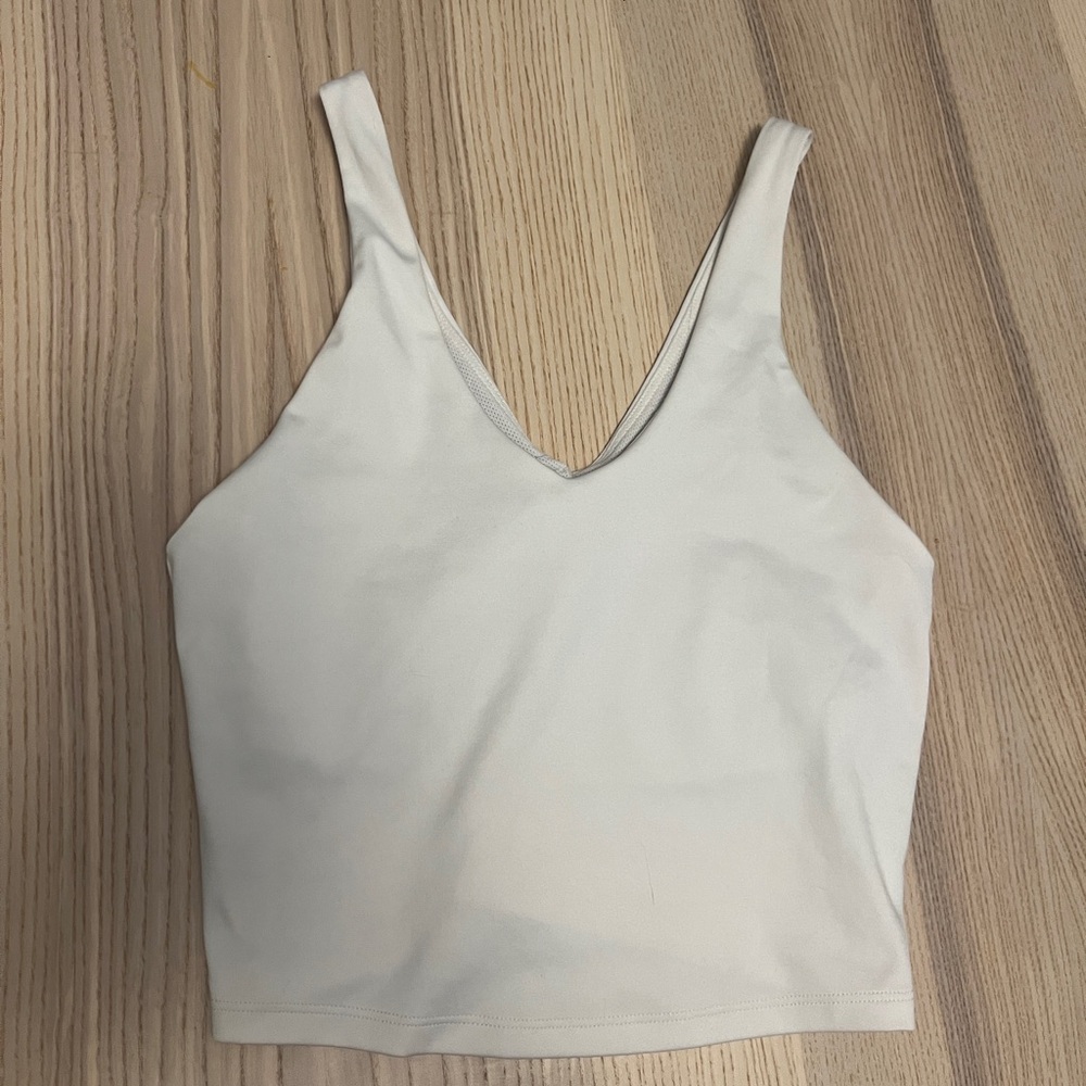 all in motion White V-Neck Tank Crop Top